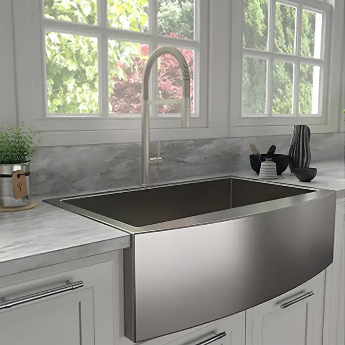 ZLINE Incline 1.8 GPM Single Hole Kitchen Faucet with HPAS Technology - INC-KF