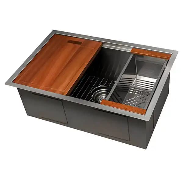 ZLINE 15" Boreal Undermount Single Bowl Bar Kitchen Sink with Basket Strainer - SUS-15