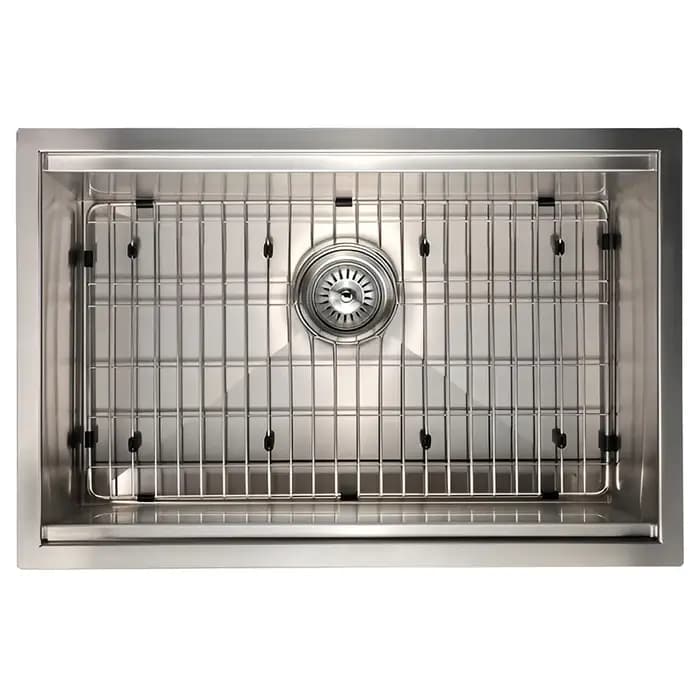 ZLINE 27" Garmisch Undermount Single Bowl Kitchen Sink with Bottom Grid and Accessories - SLS-27