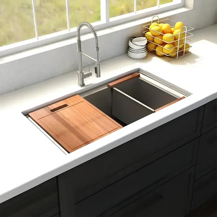 ZLINE 27" Garmisch Undermount Single Bowl Kitchen Sink with Bottom Grid and Accessories - SLS-27