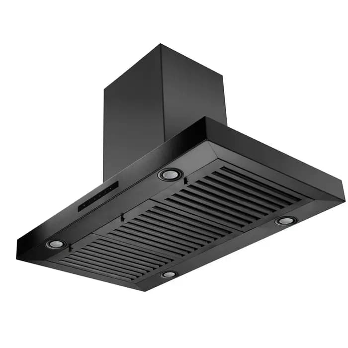 ZLINE - Convertible Island Mount Range Hood in Black Stainless Steel - BSKE2iN